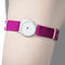 DiaBrothers Freestyle Libre 2 Fixierband Fixierung Halter mit verstellbarem Armband - Halter: transparent - Armband: pink - Größe: M (25-35 cm)