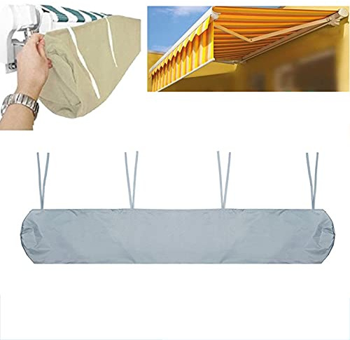 DFEO Markisen Schutzhülle, Markisenabdeckung Wasserdicht Einziehbare Terrassen Gelenkarm Markise Rain Canopy Storage Bag, Oxford, Sonnenschutz, Für Outdoor Garden Patio(Size:4M,Color:grau)