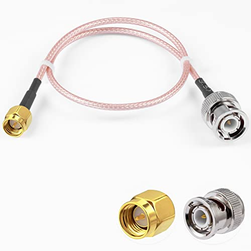 Vecys SMA Maschio a BNC Maschio Cavo Coassiale RF 50ohm SMA a BNC RG316 Cavo Jumper 12/30CM per Antenne Radioamatori Dispositivi LAN Wireless Radio Wi-Fi