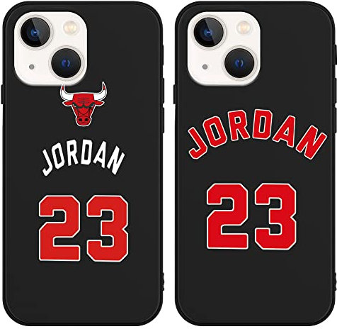 [2 Confezioni] Cover per iPhone 13 6.1,Stella Basketball 23 Jersey Pattern Anti Graffio Antiurto Morbida TPU Silicone Protezione Custodia Cover Compatibile con iPhone14,01