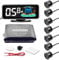 GoolRC Sensore di parcheggio per auto, sistema radar retromarcia posteriore con 8 sensori, rilevamento della distanza + display LCD + segnalazione acustica, nero