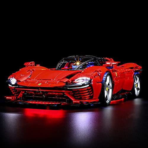 BRIKSMAX 42143 Led Licht für Lego Ferrari Daytona SP3 - Compatible with Lego Technic Bausteinen Modell - Ohne Lego Set