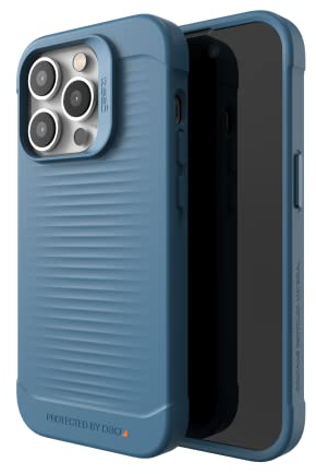ZAGG Gear4 Havana D30 Protective Case Compatible with iPhone 14 Pro, Slim, Shockproof, Wireless Charging, (Blue)