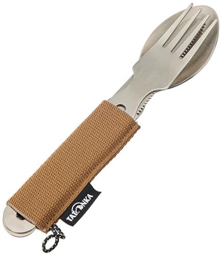 Tatonka Cutlery Set 1 (3-teilig) - Camping-Besteck aus Edelstahl bestehend aus Messer, Gabel und Löffel, Silber