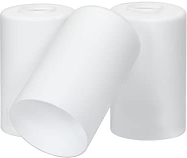 Kira Home 17,8 cm zylinderförmige Glasschirme, Opal-Ersatzglas, 4,4 cm Passformgröße, 17,1 x 10,2 cm, 3er-Pack