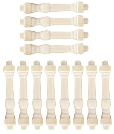 Baoblaze Dollhouse DIY Builders 1/12 Holzbaluster Spielzeug für Balkongeländer