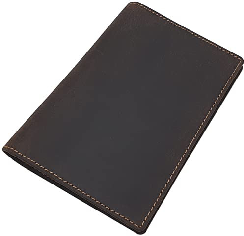 myledershop Cartellina porta badge in pelle di bufalo per libretto di auto, carte di identità gravi, patente d'arma, licenza di caccia, ecc., Senza motivo/marrone, taglia unica, Classico