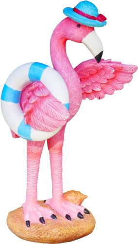 SHACAMO Lustige Dekofigur Flamingo im Sommerlook