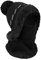 TAGVO Damen Winterschal Strickmütze, Balaclava Winter Schlupfmütze lässige Plüsch Mütze, 2 in 1 Wintermütze Strickmütze, Damen Balaclava Beanie Winddichte, Warme Stricken Mütze mit Fleecefutter