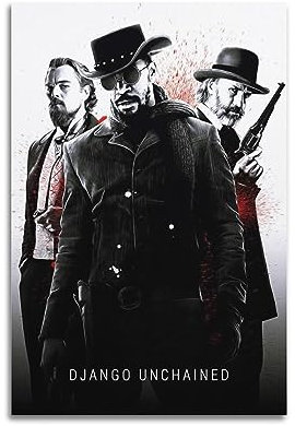 VZRSQZK Django Unchained Filmposter, dekoratives Gemälde, Leinwand-Wandposter und Kunstdruck, modernes Familienschlafzimmer-Dekor-Poster, 20 x 30 cm