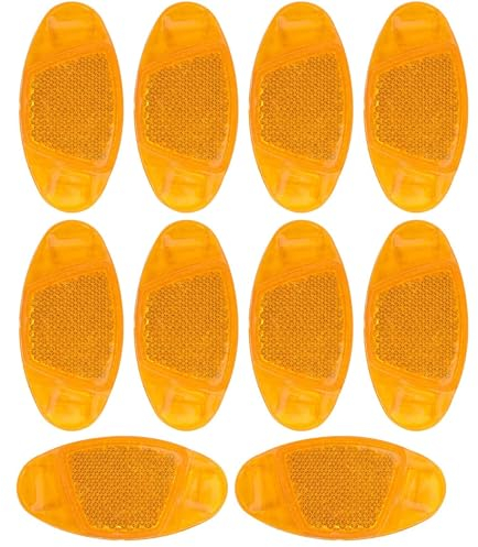 Reflectores de Bicicletas,10 piezas Reflector de Radios de Bicicleta de reflectores bicicleta,bicicleta de reflectores de ojos de gatos para Bicicleta de montaña Bicicleta de Carretera (Amarillo)