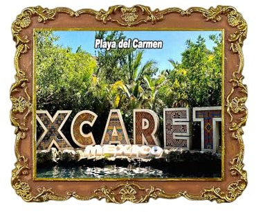 Xcaret Kühlschrankmagnet Playa del Carmen Mexiko 3D Reise Souvenir Kühlschrank Dekoration Magnetischer Aufkleber Craft Collection