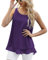 Yommay Canotta Estiva da Donna, Camicette da Donna, Senza Maniche, in Chiffon,da Donna Canotte E Top,Viola Scuro,M