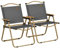 Outsunny Lot de 2 chaises de Camping Chaise de pêche Pliante - Tissu Oxford et Structure Acier - 54 x 59 x 78 cm - Gris foncé