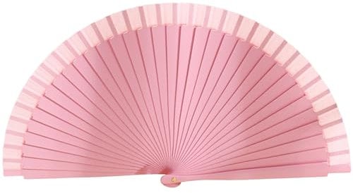 X-Institute Vintage Wooden Hand Fan Wedding Dance Solid Color Plain Folding Fan Elegant Handhelds Dancing Show Performances Spanish Fan