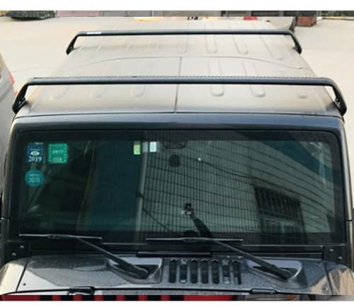 Dachgepäckträger Dachträger für Jeep Wrangler JL JK 2007 2008 2009 2010 2011 2012-2023 -Aluminium (2 Stücke) Integrierte Dachreling Tragkraft 75 Kg Vormontiert Inklusive Schloss