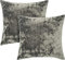 RECYCO Kissenbezug 60x60 Set 2er Kissenhülle Sofakissen Velvet Touch Fleece Kopfkissenbezug Dekokissen Kissenbezüge Couchkissen,Dunkelgrau
