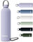 Exllena Gourde Isotherme 1l avec Poignée Pratique - Bouteille Isotherme avec 24 Heures de Conservation au 24h Froid/12h Chaud, Revêtement Anti-Dérapant - Étanche Sans BPA (Violet)