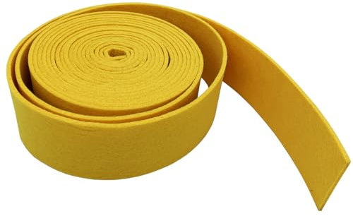 aufodara Filzrolle 5cm x 500cm Filzband Filzstoff 3mm Dicke Polyester Filz für DIY Aufbewahrungstasche Filzunterlage Patchwork Nähen Basteln Handwerken Dekoration (Gelb)