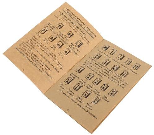 Abaodam Mahjong-anleitungsbuch Für Chinesisches Mahjong Stufen-Tutorial Mit Regeln Und Techniken Für Anfänger Und Fortgeschrittene