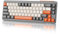 ZIYOU LANG×FREEWOLF M68 TKL Kabellose Gaming-Tastatur, 3-Modus-Kompaktmembrantastatur 2,4 GHz/BT5.1/USB-C, 19 Tasten Anti-Ghosting, Spherica-Tastenkappen, wiederaufladbar 2000 mAh –Orangegrau
