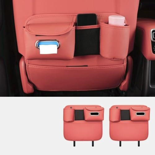 Bqieai 2PCS Auto PU Leder Sitz Rückenlehnen Anti Kick Pad, für Golf 5 6 7 8 GTE GTI GTD Vordersitz Wasserdicht Antifouling Schützen Innere Zubehö,E-2PCS