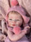 Anano Hyperrealistische Reborn Baby Vollsilikon Lebensecht Babypuppen Wie Echt Avatar Silikonpuppe Mit Leuchtender Haut in Verschiedenen Größen Und Modellen (20-PFIRSICH-SILIKON-MÄDCHEN-Fuxia)