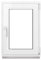 Framex Finestra seminterrata piccola in PVC bianco, Larghezza x Altezza 50 x 70 cm (500 x 700 mm), doppi vetri (32 mm), anta-ribalta, DIN destra, Premium
