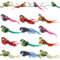 Dekorative Gartenvögel aus Kunstfeder, 12 Stück, Mehrfarbig, Gartendeko Clip-Vögel mit Federn, Rot, Blau, Gelb, Pink, Orange, Türkis