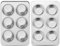 Herogo Juego de 2 moldes de acero inoxidable para magdalenas, 6 tazas, bandeja de metal para hornear magdalenas, pudín de Yorkshire, pasteles, 2 moldes para magdalenas, apto para lavavajillas, horno
