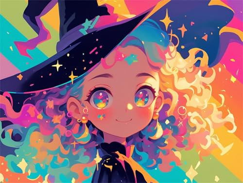 Diamond Painting Adulte Dessin animé Diamond Painting Enfant, DIY Fille Broderie Diamant Kit Complet, Diamant Artisanat Strass Point de Croix Cristal Peinture Kits, Décoration Maison 80x100cm b-244