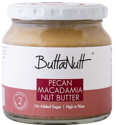 ButtaNutt Pecan Macadamia Nut Butter - 250 g | Nutty Taste | Healthy Snack | No Palm Oil | No Added Sugars or Stabilisers | Vegan & Keto Friendly | Peanut Butter Alternative | Sustained Energy