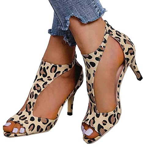 sandalen damen mit absatz beige, Sandalen Damen mit Absatz Sommer Hallux Valgus High Heels Schuhe Sommerschuhe Offene Slingback Pumps Elegant und Bequem Sandaletten Weite H Absatzschuhe Tanzschuhe