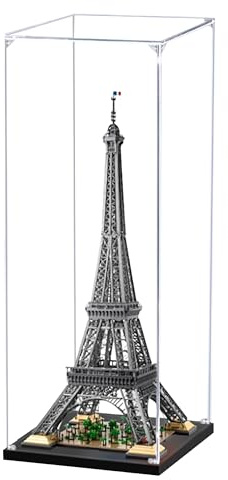Acryl-Vitrine für Lego 10307 Eiffelturm, Modell Paris, 3 mm staubdichte Schaukasten, Vitrine kompatibel mit Lego 10307 (Modell nicht im Lieferumfang enthalten) (transparent, 3 mm)