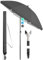 4smile Sonnenschirm Strand SunnyJoy Ø 200 cm, inkl. Hülle - UPF 50+ Strandschirm, Sonnenschirm Balkon, Gartenschirm - Strandschirm windfest stabil, Sonnenschutz Strand und Balkon, Anthrazit