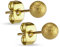 Treuheld® | Diamant-Optik Gold Kugel Ohrstecker - Goldene Edel-Stahl Ohr-Ringe mit Matter Kugel - Kugel: 3, 4, 5, 6, 7, 8, 10 mm - sandgestrahlt - Männer & Frauen - Steck-Verschluss - [03.] - 5mm