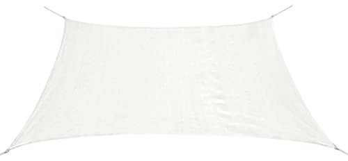 vidaXL Vela Parasole HDPE Quadrata 3,6x3,6m Bianca Tenda Ombrellone Frangisole