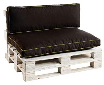 Gutekissen® Palettenkissen aus Schaumstoff PWK (Set (Sitzkissen 120x80+Rückenlehne 120x40), Braun)