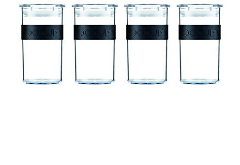 BODUM K11827-01SA Storage Jar, Black, 0.25 l, Set of 4