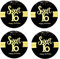 Sumerk 48 Stück Cheers to 16 Sticker große Flaschenaufkleber zum 16. Geburtstag Karten Versiegelungen 5 cm Runde Happy Birthday Party Favors Sticker