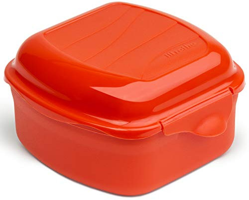 Rotho Memory Microwave Eierkocher 0,45l für die Mikrowelle, Kunststoff (PP) BPA-frei, rot, 0,45l (11,0 x 11,0 x 6,5 cm)