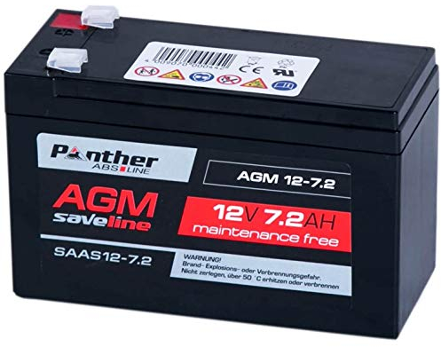 Panther Akku 12V 7,2Ah Zyklenfester wartungsfreier AGM Bleikku der saveline-Serie