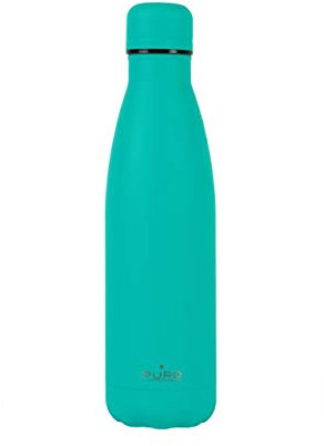 Puro Bottiglia Icon doppia parete in polvere rivestita in acciaio inox 500 ml Water Green