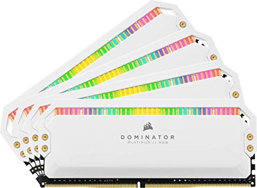 Corsair Dominator Platinum RGB 32GB (4x8GB) DDR4 3600MHz C18, RGB LED (hohe Taktfrequenzen, niedrige Latenzen, 12 steuerbare CAPELLIX RGB LEDs) - weiß