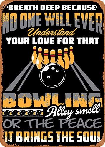 CharcasUS Metallschilder – Bowling Sport Hobby Zimmer Dekor Metall Poster Wanddekoration Neuheit Geschenk