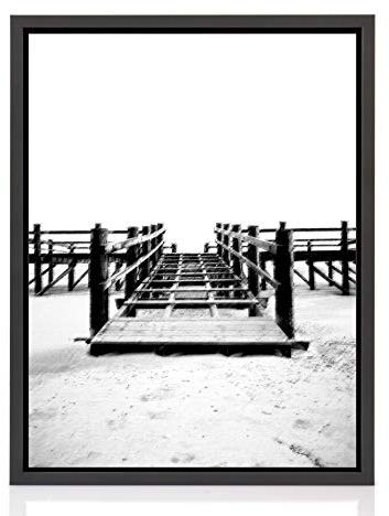 rahmengalerie24 Schattenfugenrahmen 20x50 cm schwarz matt für Leinwand Bilderrahmen Keilrahmen für Leinwände aus Holz MDF