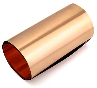 QWORK® Lámina de Cobre de corte 99.9% - 0,1mm x 20cm x 1M