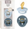 BIBS Colour Schnuller 2er-Pack, BPA-frei Schnuller, Kiefergerechte Form. Naturkautschuk/Latex, Hergestellt in Dänemarkc. 6-18 Monate (2er Pack), Baby Blue/Petrol