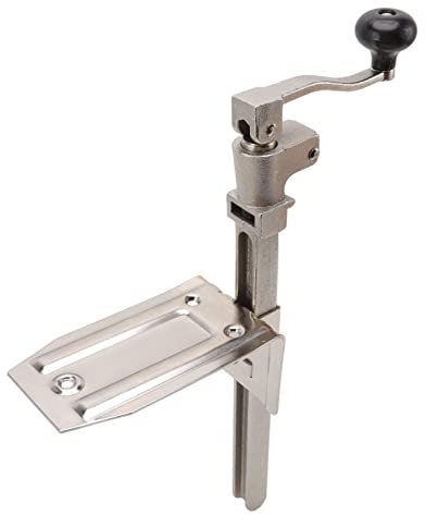 Apriscatole Commerciale, Apriscatole Industriali per Impieghi Gravosi Apriscatole Manuali con Base in Acciaio Placcato e Morsetto da Banco per di Casa, Ristorante, 17,5 Pollici