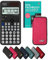 Casio fx-87DE CW inkl. Schutztasche Pink & Fachbuch (160 Seiten, DIN A5) – Wissenschaftlicher Rechner – Smart Set